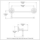 Prestige Que New Porte-serviettes en papier avec 茅tag猫re en verre
