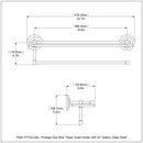Prestige Que New Paper Towel Holder with Gallery Glass Shelf
