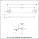 Prestige Que New Porte-serviettes en papier avec 茅tag猫re en verre