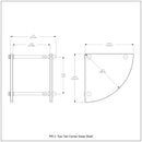 脡tag猫re de coin en verre  deux niveaux