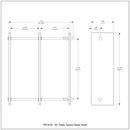 Prestige Regal Collection Triple Tiered Glass Shelf