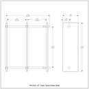 Prestige Regal Collection Triple Tiered Glass Shelf