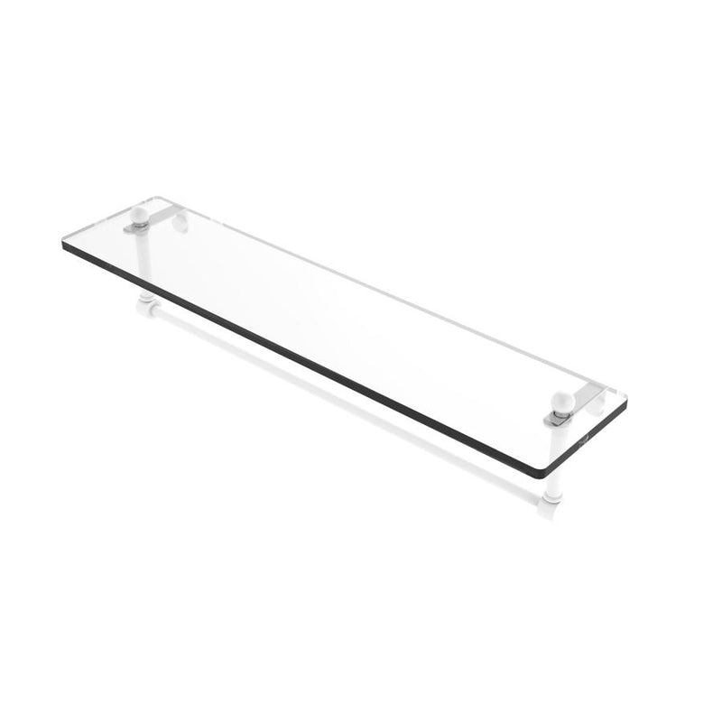 Prestige Regal Collection Glass Vanity Shelf with Integrated Towel Bar