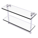 Prestige Regal Collection Two Tiered Glass Shelf with Integrated Towel Bar