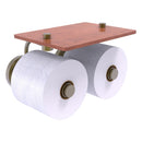 Prestige Regal Porte-papier de toilette  2 rouleaux avec 茅tag猫re en bois