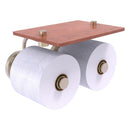 Prestige Regal Porte-papier de toilette  2 rouleaux avec 茅tag猫re en bois