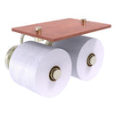 Prestige Regal Porte-papier de toilette  2 rouleaux avec 茅tag猫re en bois