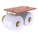 Prestige Regal Porte-papier de toilette  2 rouleaux avec 茅tag猫re en bois