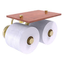 Prestige Regal Porte-papier de toilette  2 rouleaux avec 茅tag猫re en bois