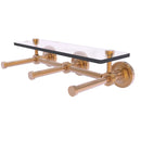 Prestige Regal Porte-papier de toilette horizontal  3 rouleaux de r茅serve avec 茅tag猫re en verre