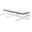 Prestige Regal Porte-papier de toilette horizontal  3 rouleaux de r茅serve avec 茅tag猫re en verre