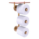 Prestige Regal Porte-papier de toilette  3 rouleaux avec 茅tag猫re en bois