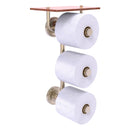 Prestige Regal Porte-papier de toilette  3 rouleaux avec 茅tag猫re en bois