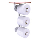 Prestige Regal Porte-papier de toilette  3 rouleaux avec 茅tag猫re en bois