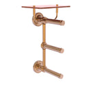 Prestige Regal Porte-papier de toilette  3 rouleaux avec 茅tag猫re en bois