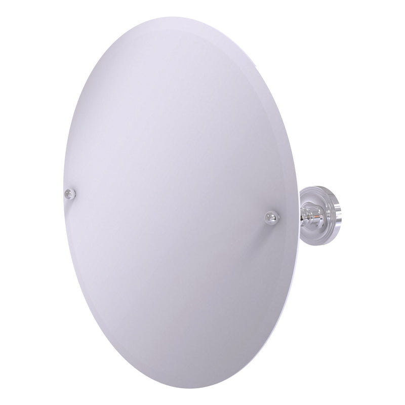 Frameless Round Tilt Mirror with Beveled Edge