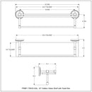 Prestige Regal 脡tag猫re en verre avec rail de galerie et barre  serviettes