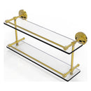 Prestige Regal Collection Double Glass Shelf with Gallery Rail