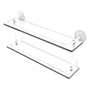 Prestige Regal Collection Double Glass Shelf with Gallery Rail