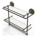 Prestige Regal 脡tag猫re double en verre avec rail de galerie et barre  serviettes