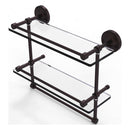 Prestige Regal 脡tag猫re double en verre avec rail de galerie et barre  serviettes