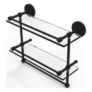 Prestige Regal 脡tag猫re double en verre avec rail de galerie et barre  serviettes