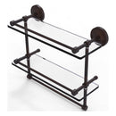 Prestige Regal 脡tag猫re double en verre avec rail de galerie et barre  serviettes