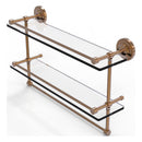 Prestige Regal 脡tag猫re double en verre avec rail de galerie et barre  serviettes