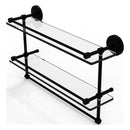 Prestige Regal 脡tag猫re double en verre avec rail de galerie et barre  serviettes