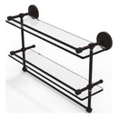 Prestige Regal 脡tag猫re double en verre avec rail de galerie et barre  serviettes