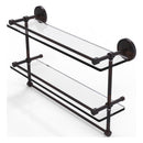 Prestige Regal 脡tag猫re double en verre avec rail de galerie et barre  serviettes