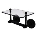 Prestige Regal Porte-papier hygi茅nique  deux poteaux avec 茅tag猫re en verre