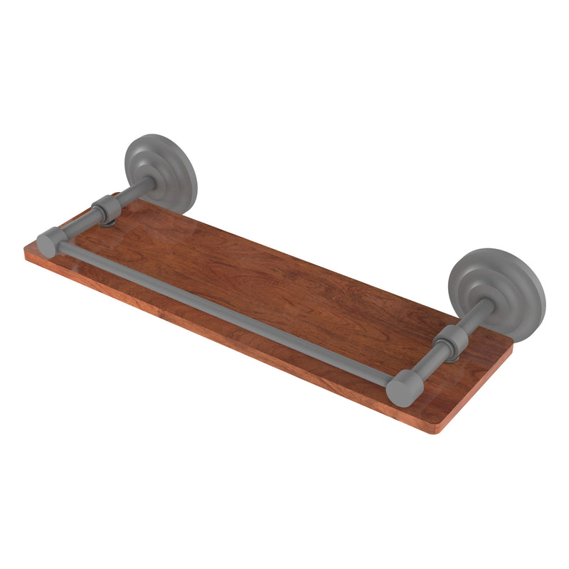 Que New Collection Solid IPE Ironwood Shelf with Gallery Rail