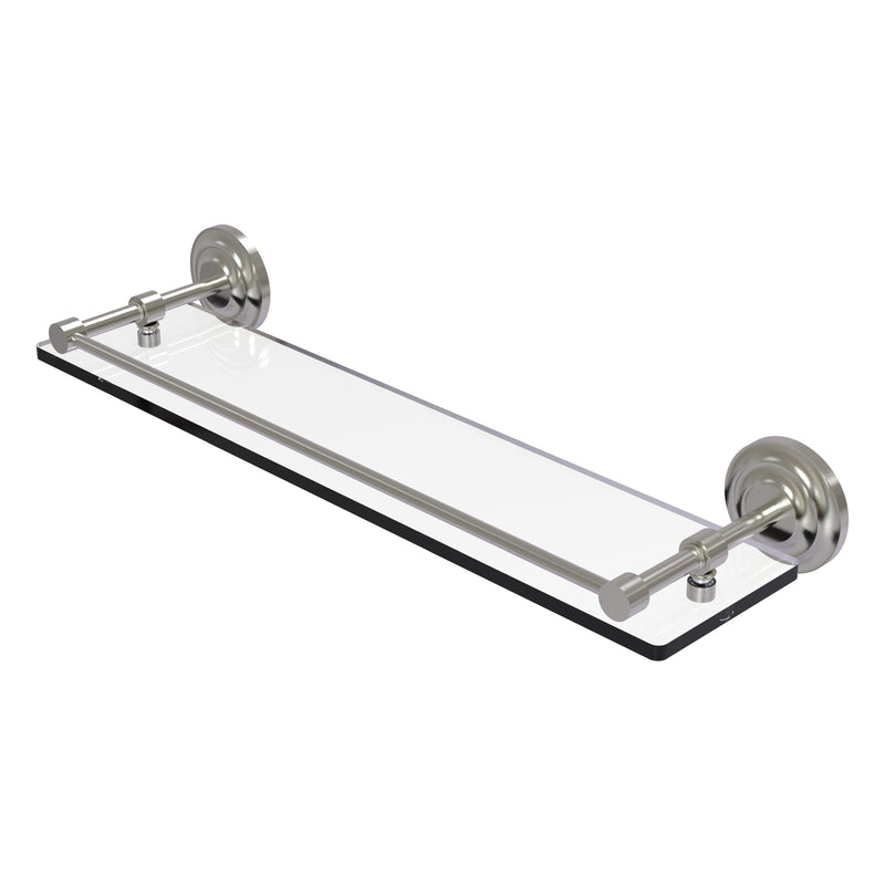 Que New Collection Glass Shelf with Gallery Rail