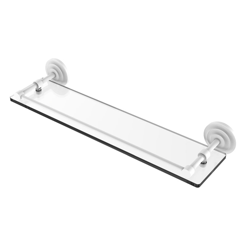 Que New Collection Glass Shelf with Gallery Rail
