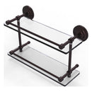Que New Collection Double Glass Shelf with Gallery Rail
