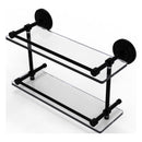 Que New Collection Double Glass Shelf with Gallery Rail