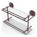 Que New Collection Double Glass Shelf with Gallery Rail