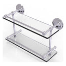 Que New Collection Double Glass Shelf with Gallery Rail