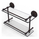 Que New Collection Double Glass Shelf with Gallery Rail