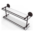 Que New Collection Double Glass Shelf with Gallery Rail