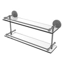 Que New Collection Double Glass Shelf with Gallery Rail