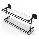 Que New Collection Double Glass Shelf with Gallery Rail