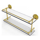 Que New Collection Double Glass Shelf with Gallery Rail