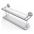 Que New Collection Double Glass Shelf with Gallery Rail