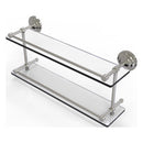 Que New Collection Double Glass Shelf with Gallery Rail