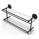 Que New Collection Double Glass Shelf with Gallery Rail