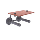 Que New Porte-papier de toilette  2 rouleaux avec 茅tag猫re en bois