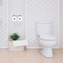 Que New Porte-papier de toilette  2 rouleaux avec 茅tag猫re en verre