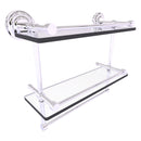 Que New Collection Gallery Rail Double Glass Shelf with Towel Bar